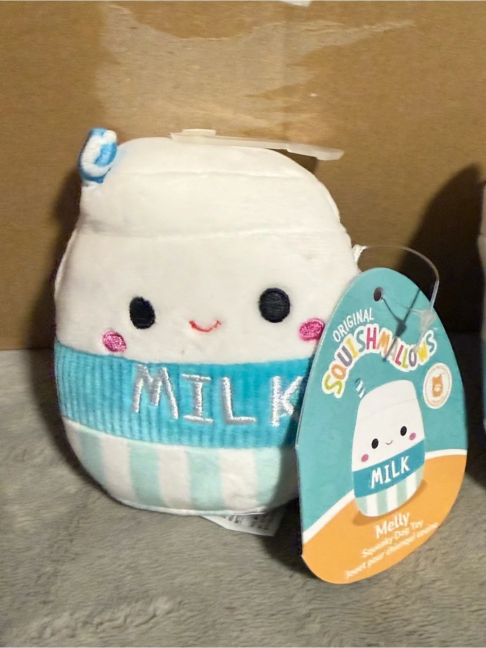 Squishmallows Melly Milk Plush Duo - White, Blue & Pink Accents